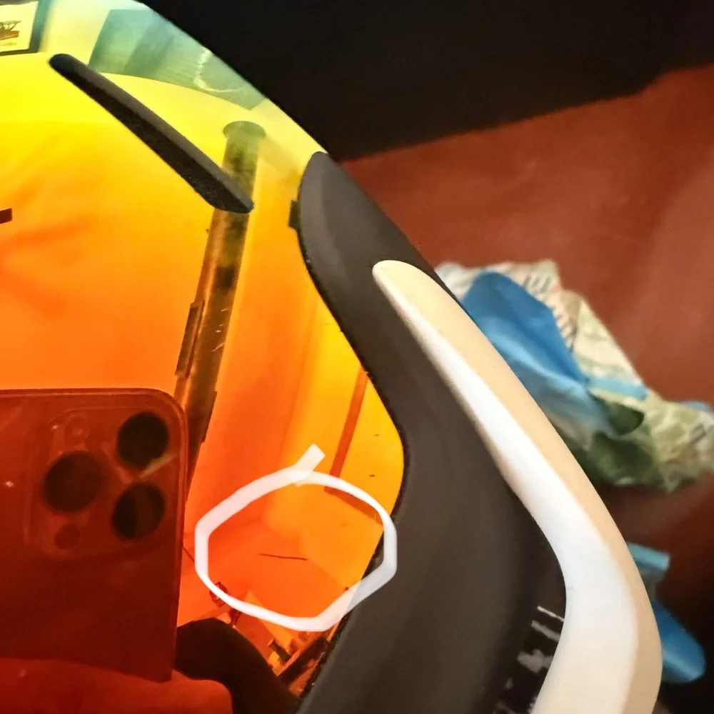Oakley Airwave Goggles with Red and Black Design